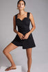 Black Linen Short Set